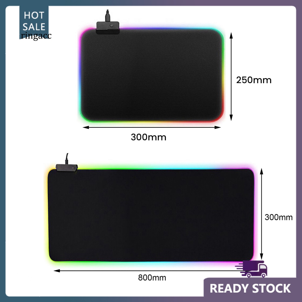 Tấm Lót Chuột RGA Mềm Mại Chống Trượt Thoáng Khí Có Đèn RGB Dành Cho Văn Phòng