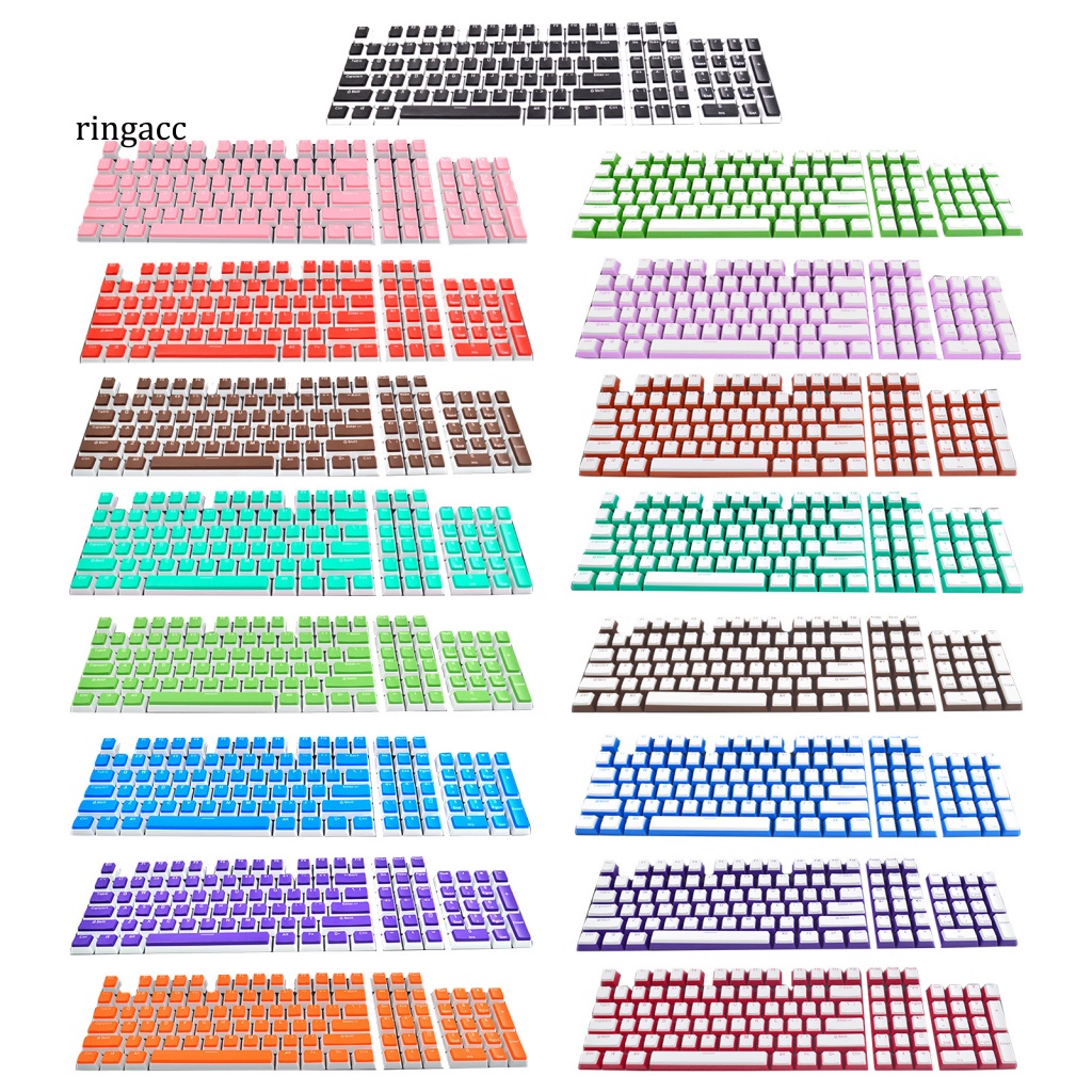 Set 104 Nắp Đậy Bàn Phím Cơ RGA Hai Màu Chống Mòn Thông Dụng Cho Máy Tính