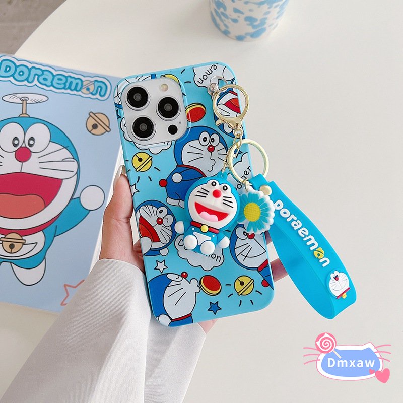Ốp Điện Thoại Mềm Có Móc Khóa Doraemon Cho Samsung Galaxy A14 / 73 / 54 / 53 / 34 / 33 5G / 32 4G / 32 5G / 23 / 03S / 03 /