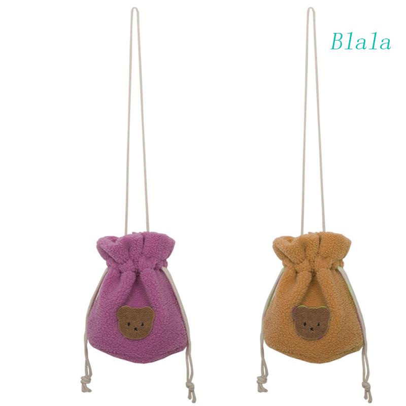 Túi Đeo Chéo Dây Rút Hình Gấu Hoạt Hình Đáng Yêu