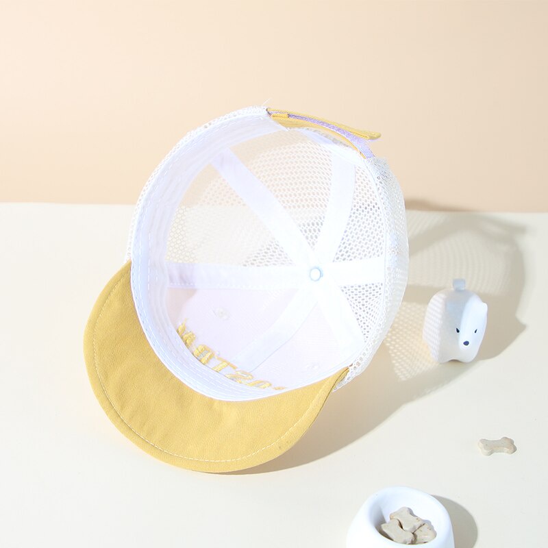 Mũ Lưỡi Trai Phối Lưới Thêu Chữ Thời Trang Cho Bé