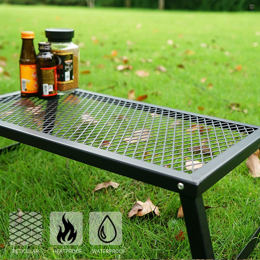 Bàn Lưới Nướng Bbq Chống Thấm Nước Có Thể Gấp Gọn Tiện Dụng Mang Theo Cắm Trại