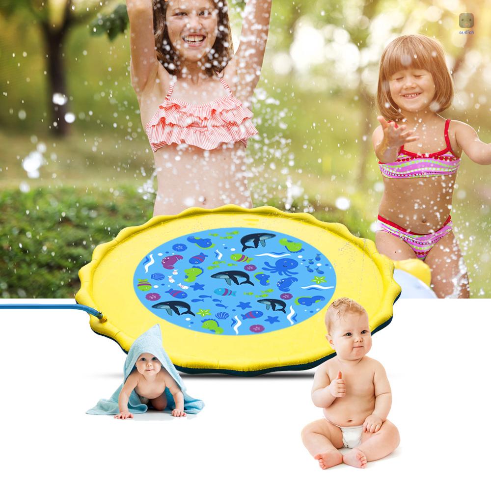 Thảm Bơm Hơi Phun Nước Bằng PVC Dành Cho Trẻ Em Chơi Ngoài Trời