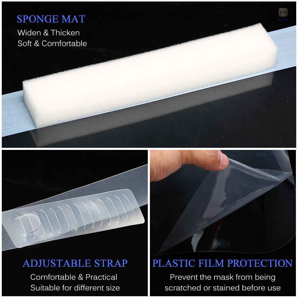 Set 10 Tấm Che Mặt Trong Suốt Chống Khói / Giọt Bắn Tiện Dụng