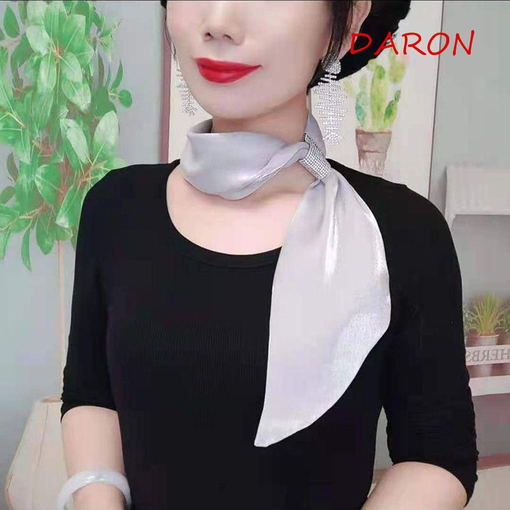 Khăn Choàng Lụa Satin Mỏng Mềm Mại Màu Trơn Chống Nắng Cho Nữ
