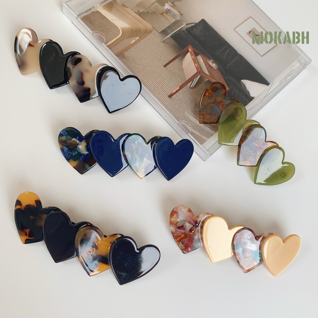 Kẹp Tóc Hình Trái Tim Nhiều Kiểu Dáng Thanh Lịch Chống Rơi