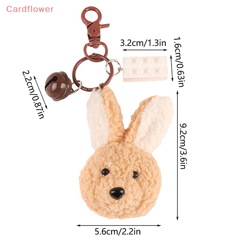 < Cardflower > Móc Chìa Khóa Hình Thỏ Bông Tai To Dễ Thương Trang Trí Ba Lô / Ô Tô