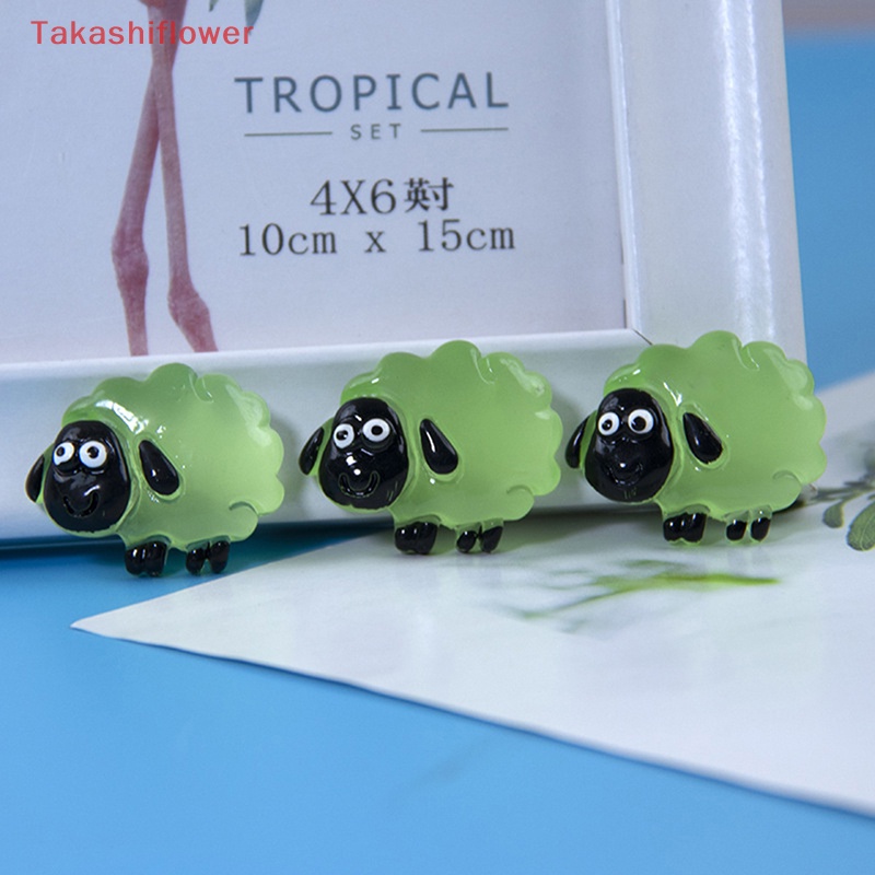 Set 5 Chú Cừu Hoạt Hình Mini Bằng Nhựa Phát Sáng Trang Trí Sân Vườn