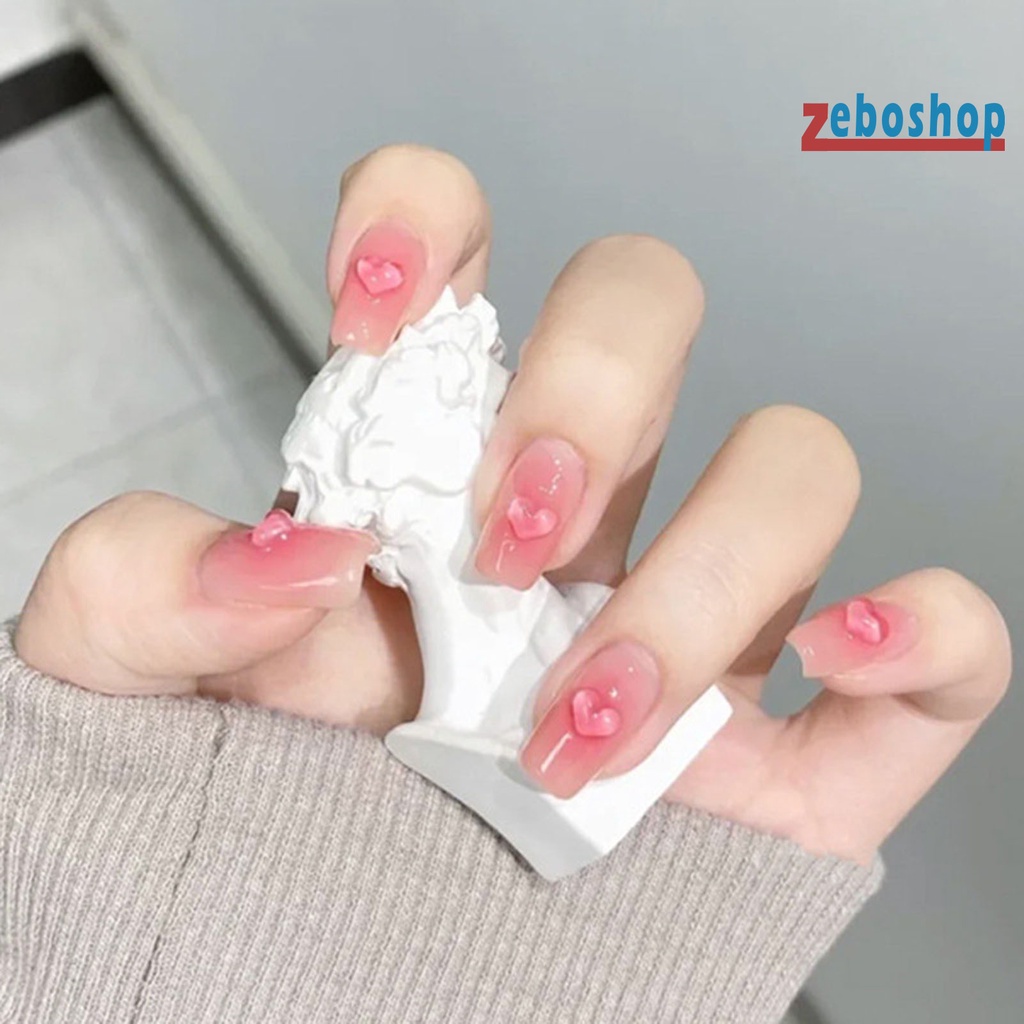 Set 100 Phụ Kiện Trang Trí Móng Tay Nghệ Thuật Hình Trái Tim 3D DIY