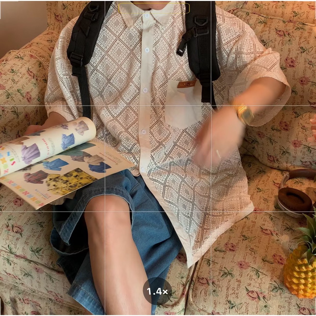 Áo Sơ Mi Phối Ren Phong Cách Nhật Bản Thời Trang Mùa Hè Dành Cho Nam Và Nữ