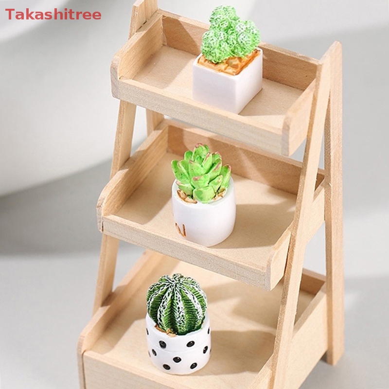 1 / 4 Chậu Cây Mini Tỉ Lệ 1: 12 Dùng Trang Trí Tiểu Cảnh / Nhà Búp Bê