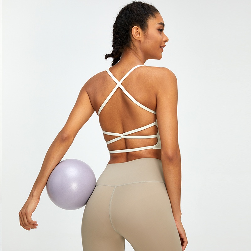 Áo Ngực Thể Thao Màu Nude Thoáng Khí Nhanh Khô Thời Trang Cho Nữ