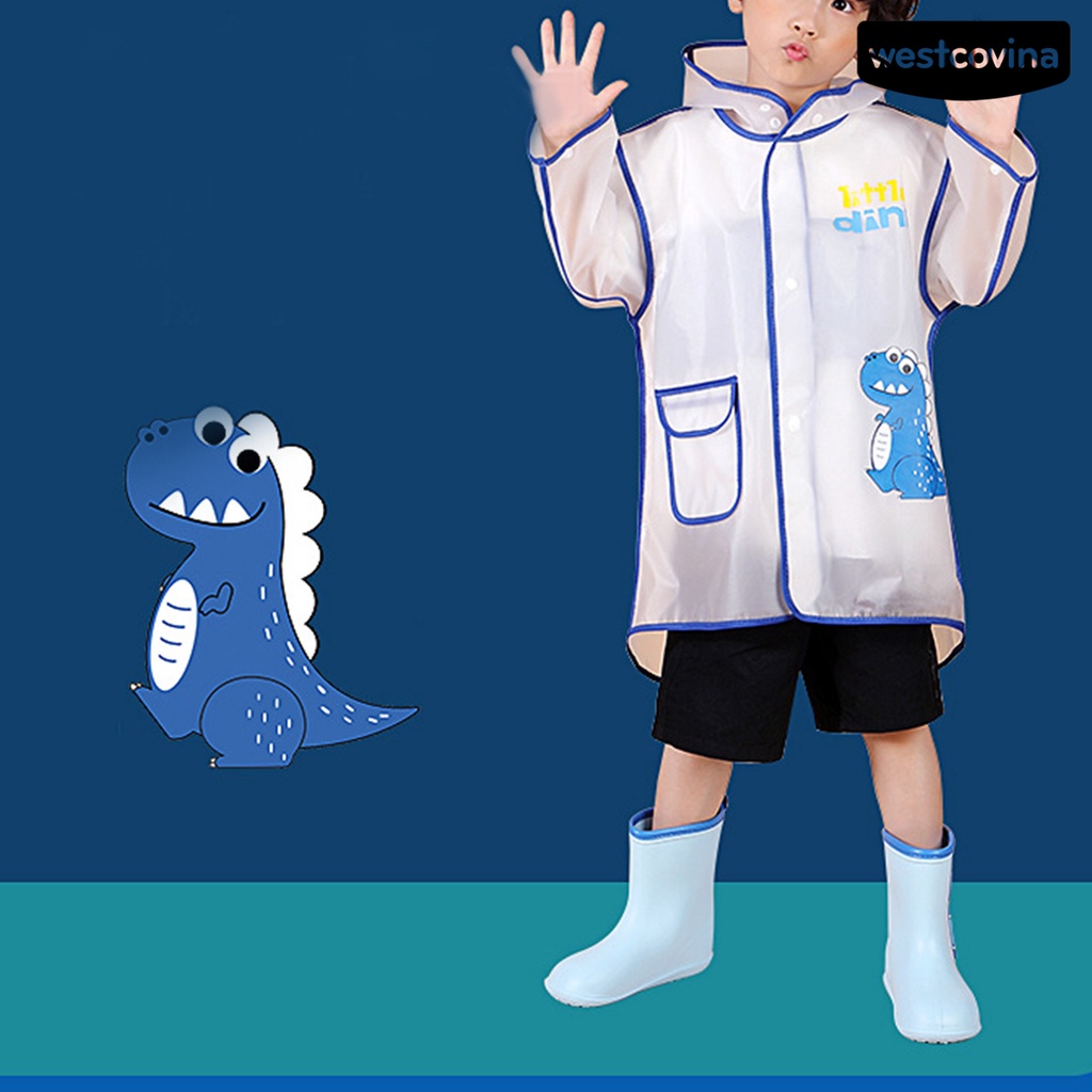 [COD]☁Áo Mưa Co Giãn Trong Suốt Chống Thấm Nước Có Mũ Trùm Tiện Dụng Cho Bé