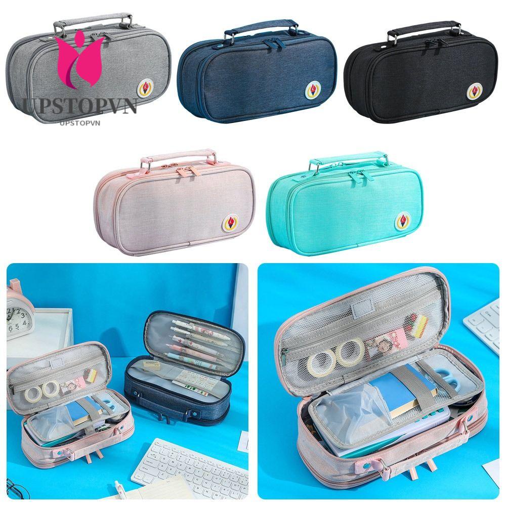 Túi Đựng Bút Cỡ Lớn Nhiều Ngăn Bằng Vải Oxford Thiết Kế Giản Dị