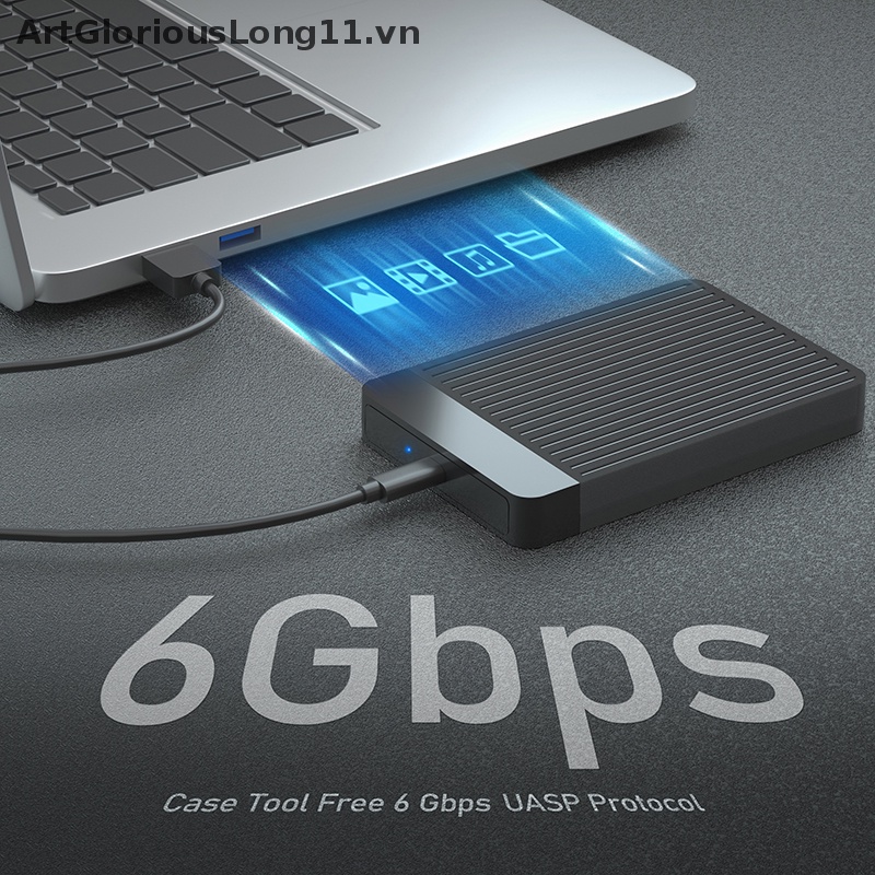 1 Hộp Đĩa Cứng ArtGloriousLong 2.5-inch USB3.0 type c Hỗ Trợ 6TB UASP 6Gbps.
