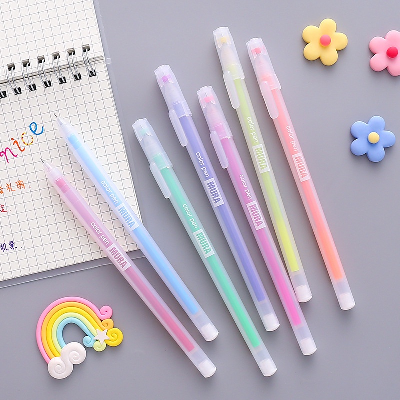 12 Cái/Bộ Màu Bộ Bút Gel Macaron Kawaii Bi Bút Bút Tranh Bút Hàn Quốc Văn Phòng Phẩm Đồ Dùng Học Tập Cho Học Sinh Sinh Viên