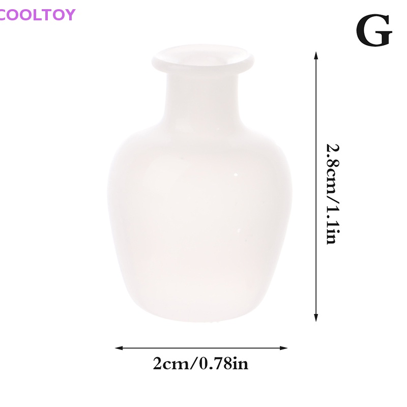 1 Bình Hoa Thủy Tinh Màu Trắng Tỷ Lệ 1: 12 Dùng Trang Trí Nhà Búp Bê