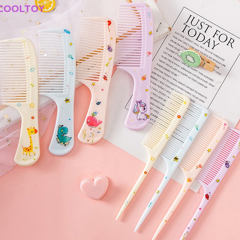 Set 2 Lược Đuôi Nhọn Chống Tĩnh Điện Dễ Thương Cho Bé Gái