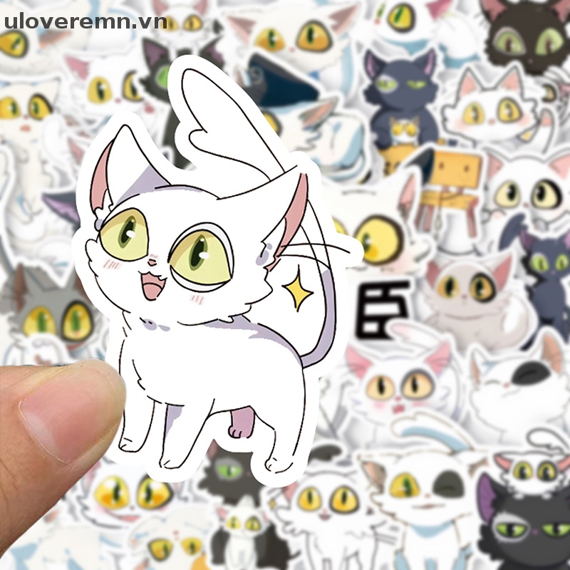 Sticker Dán Tường Trang Trí Hình Chú Mèo Anime Uloveremn Daijin