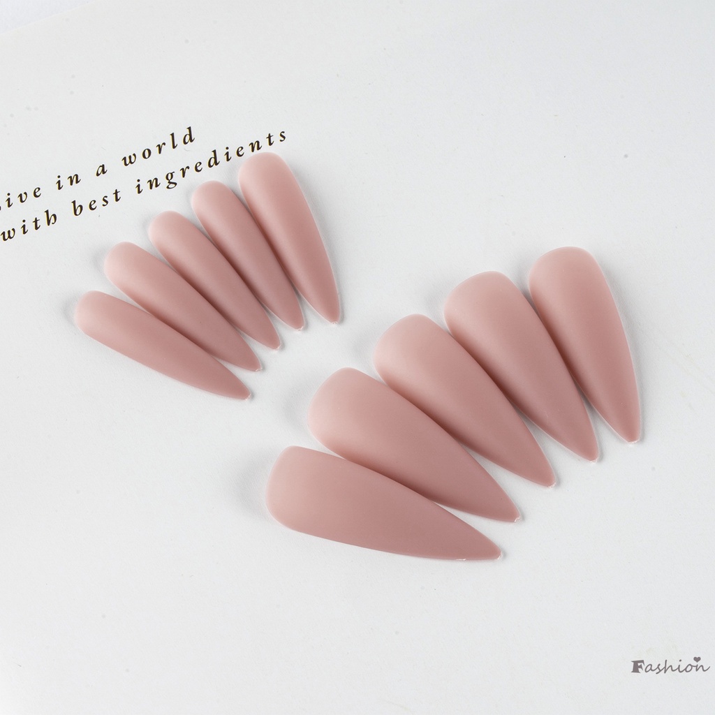 Set 100 Móng Tay Màu Sắc Đơn Giản Không Độc Hại