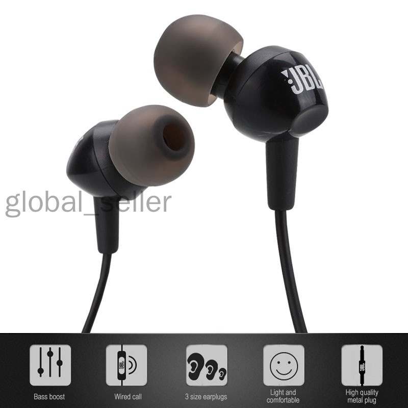 Tai Nghe NhéT Tai Jbl C100Si 3.5mm Có Dây VớI Mic ChấT LượNg Cao
