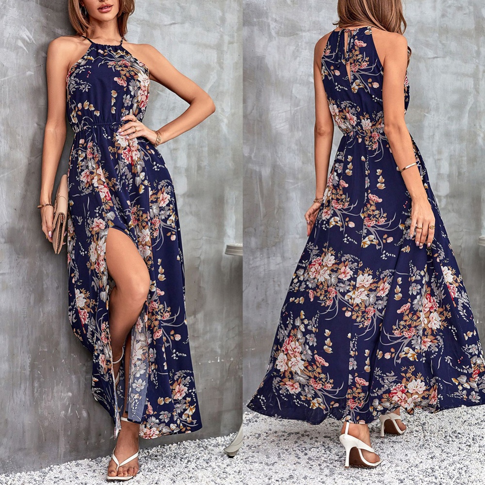 Đầm DàI SáT NáCh In Hoa ThờI Trang Cho Nữ