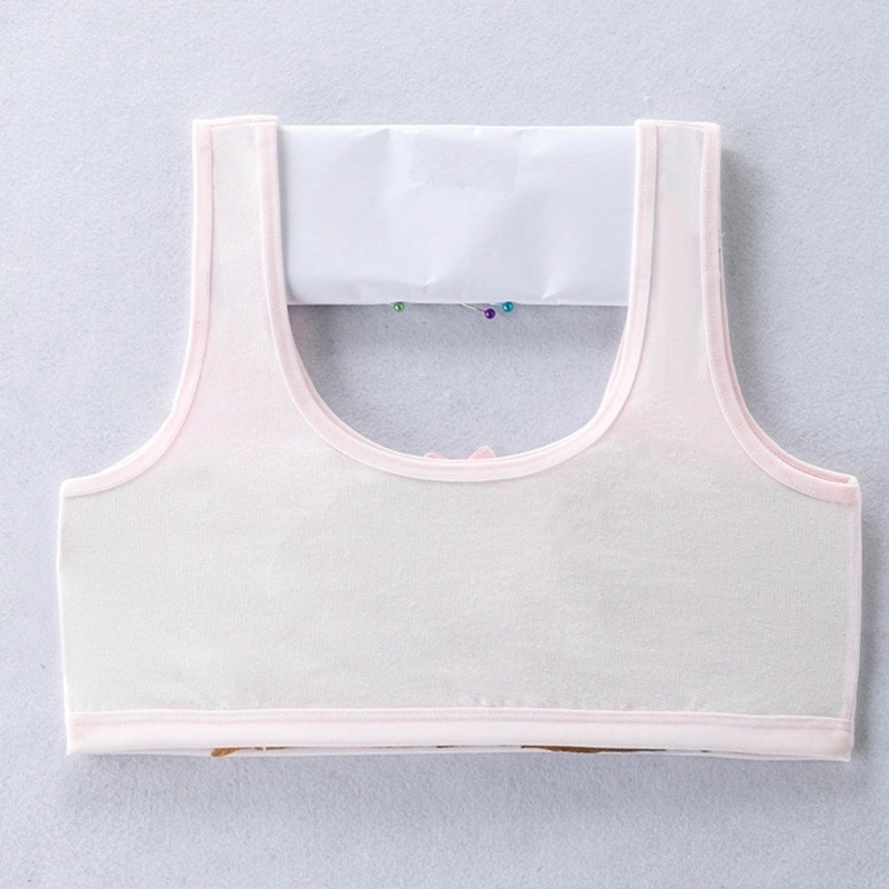 Áo Ngực Dạng Ống Mềm Co Giãn Thoáng Khí Không Gọng Màu Trơn Đính Nơ Cho Nữ Tuổi Teen