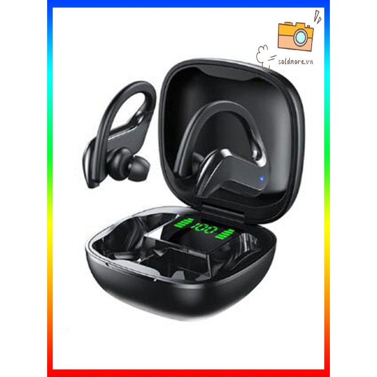 Tai nghe Bluetooth thông minh hiển thị kỹ thuật số gắn trên tai MD03-Đen