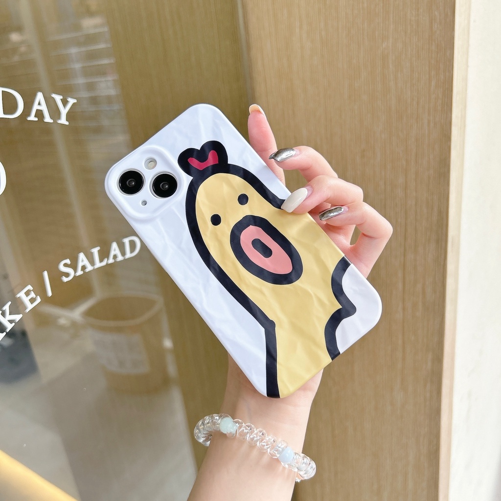 Ốp Điện Thoại PC Cứng Chống Sốc In Hình Gà La Hét Hoạt Hình Vui Nhộn Cho iPhone 13 12 11 14 Pro Max