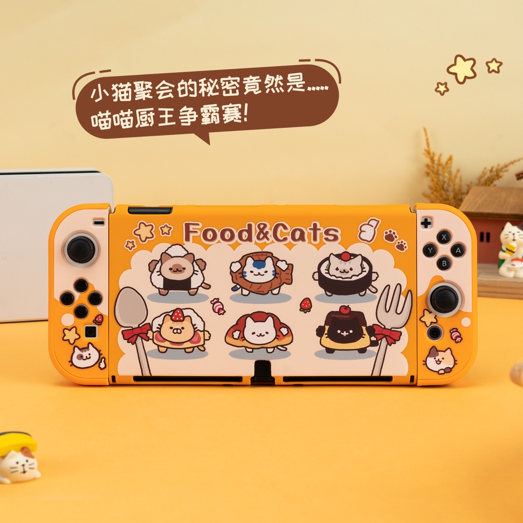 Ốp Cứng Bảo Vệ Máy Chơi Game Nintendo Switch Và Switch OLED Hình Mèo Dễ Thương