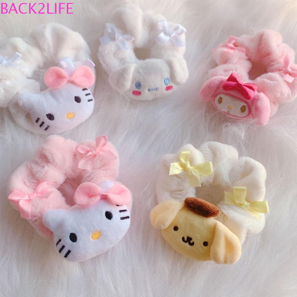 Dây Buộc Tóc Lông Xù Kiểu Tai Thỏ Hoạt Hình Đáng Yêu Cho Nữ 2life