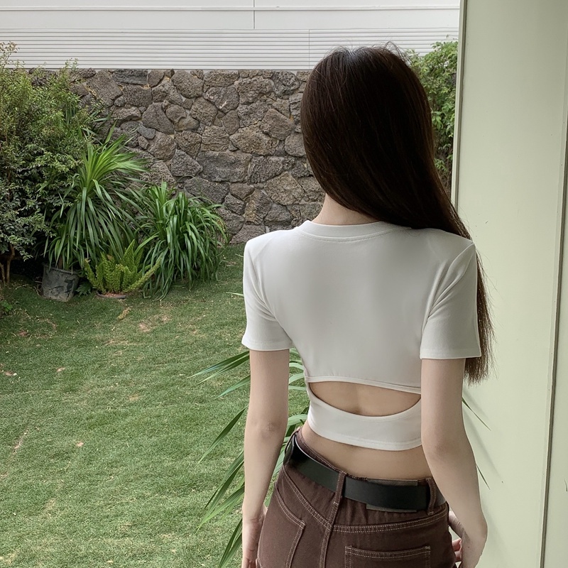 COZOK Áo Thun Croptop Tay Ngắn Dáng Ôm Thời Trang Quyến Rũ Cho Nữ