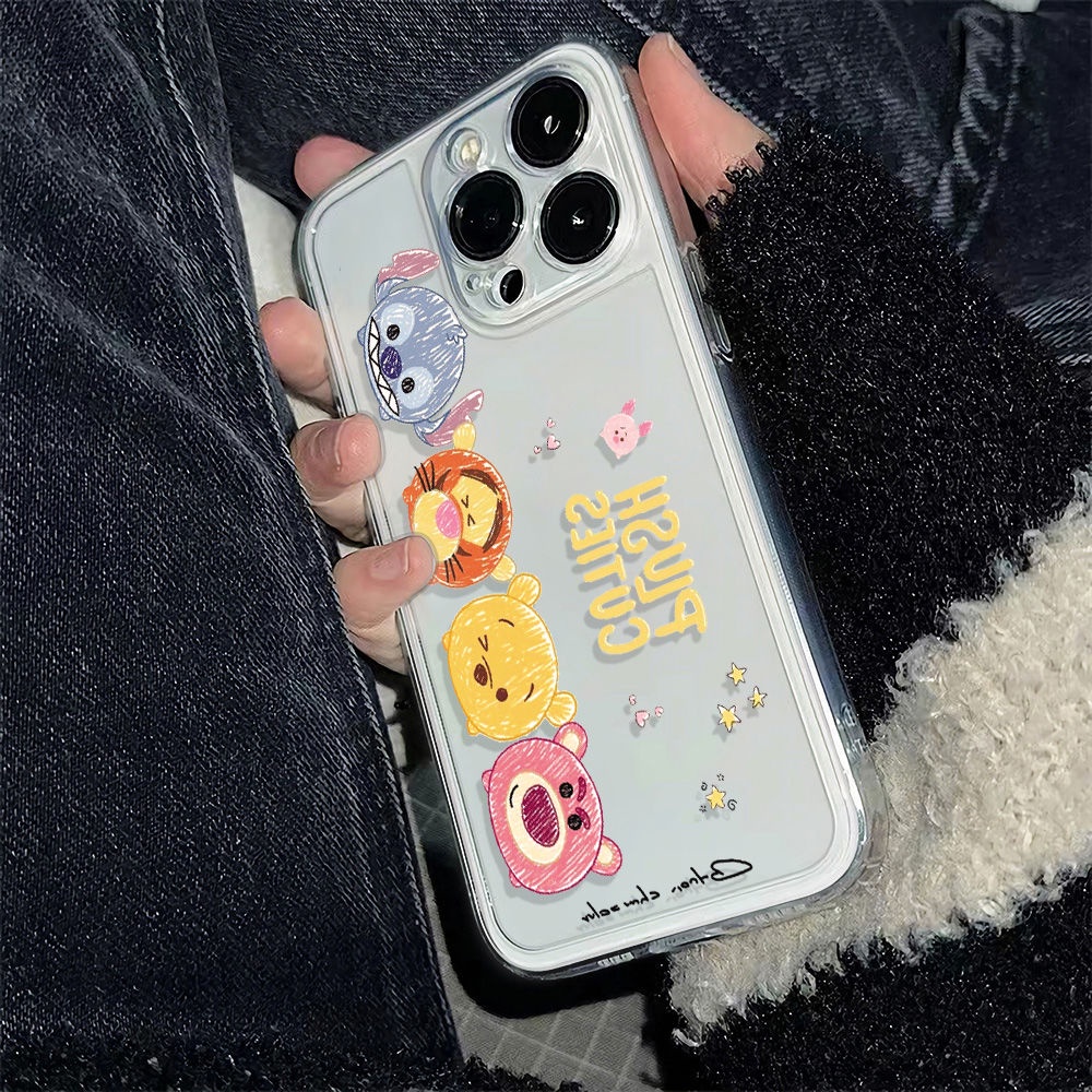 ✅Ốp Điện Thoại Mềm Chống Sốc Hình Gấu Pooh Cho Iphone 6Inmax14Pro78 11 Plus 12 13 J6MV