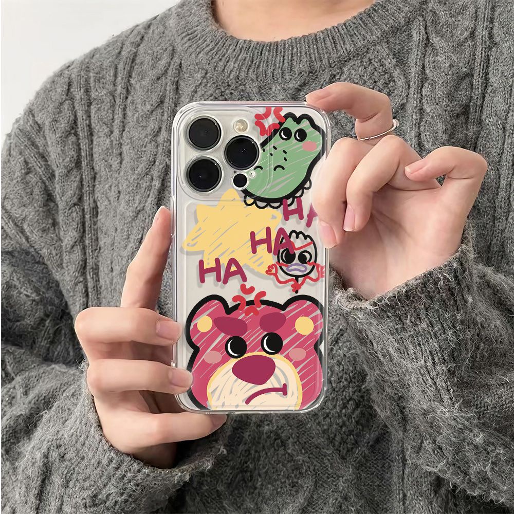 ✅Ốp Điện Thoại Mềm Chống Sốc In Hình Gấu Và Dâu Tây Xinh Xắn Cho iPhone 6S Plus 7814121113Ốp Điện Thoại Đơn Giản Cho max M8XL