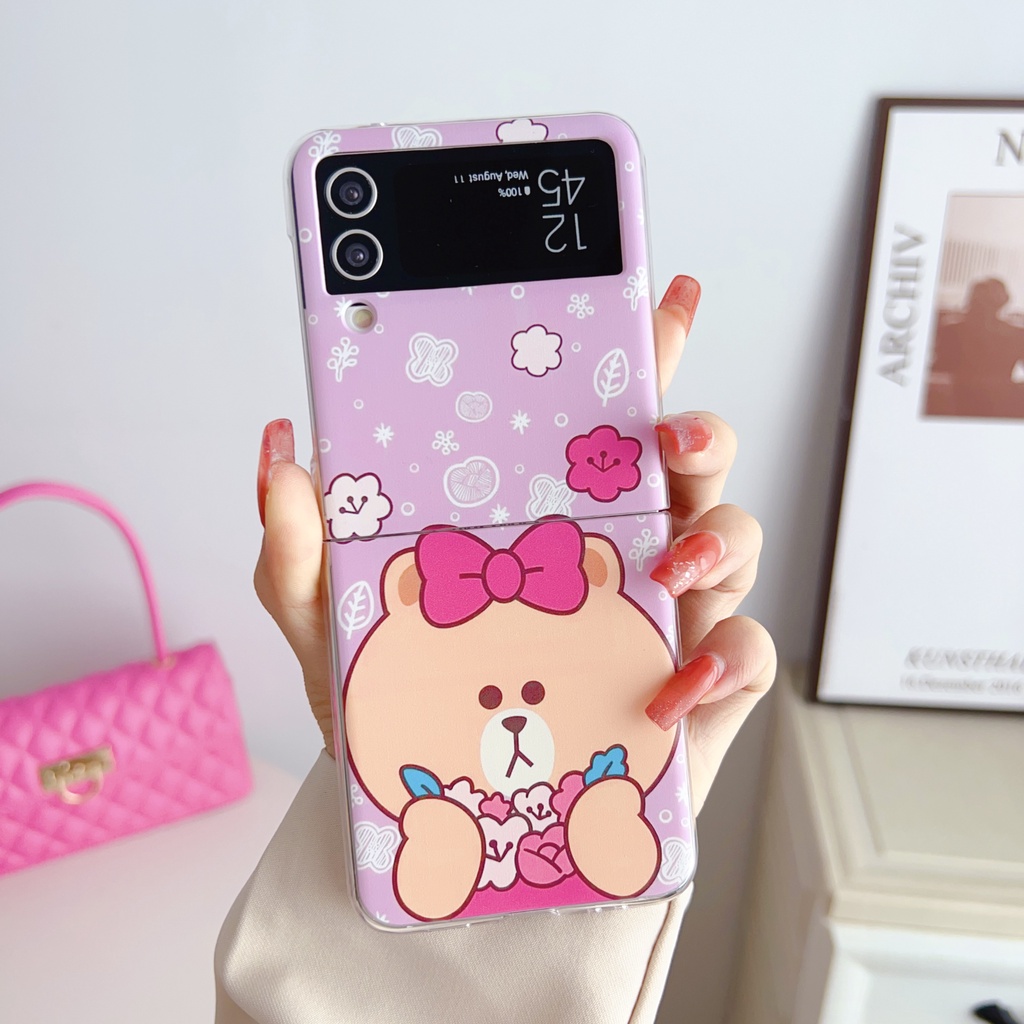 Ốp Điện Thoại PC Họa Tiết Hoạt Hình Anime Dễ Thương Cho Samsung Galaxy Z Flip 4 Z Flip 3 Samsung Z Flip4 Z Flip3