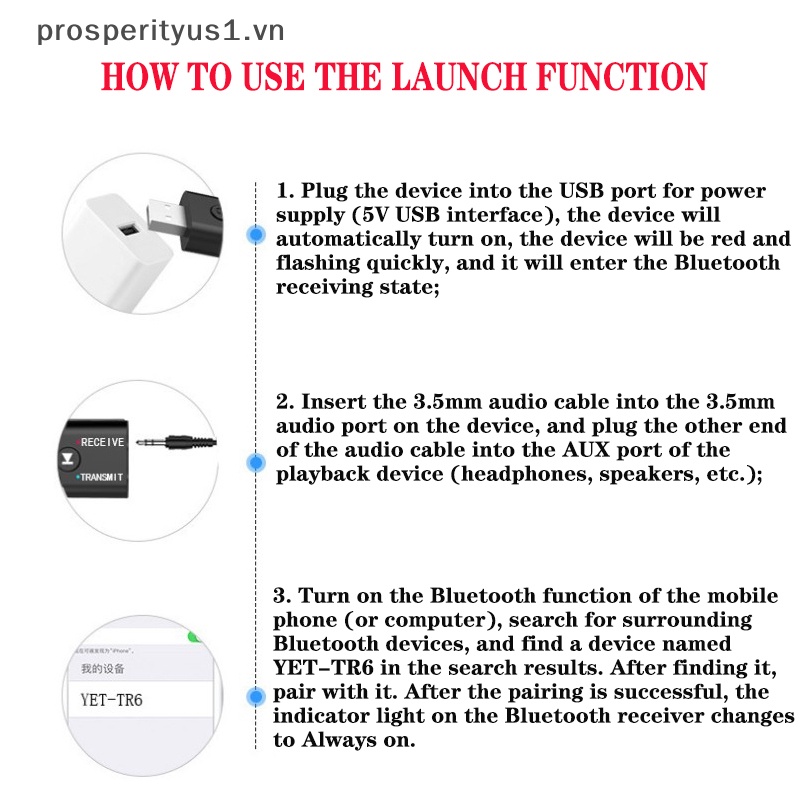Bộ Truyền Tín Hiệu Bluetooth USB 2 Trong 1 Cho Máy Tính Chuyên Nghiệp [VN]