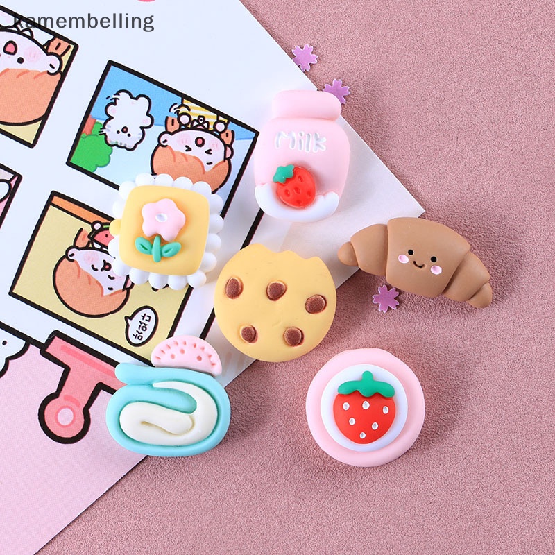 Kamembelling Set 5 Kẹp Hình Trái Cây Dễ Thương Bằng Resin Trang Trí Ốp Điện Thoại / Tủ Lạnh DIY