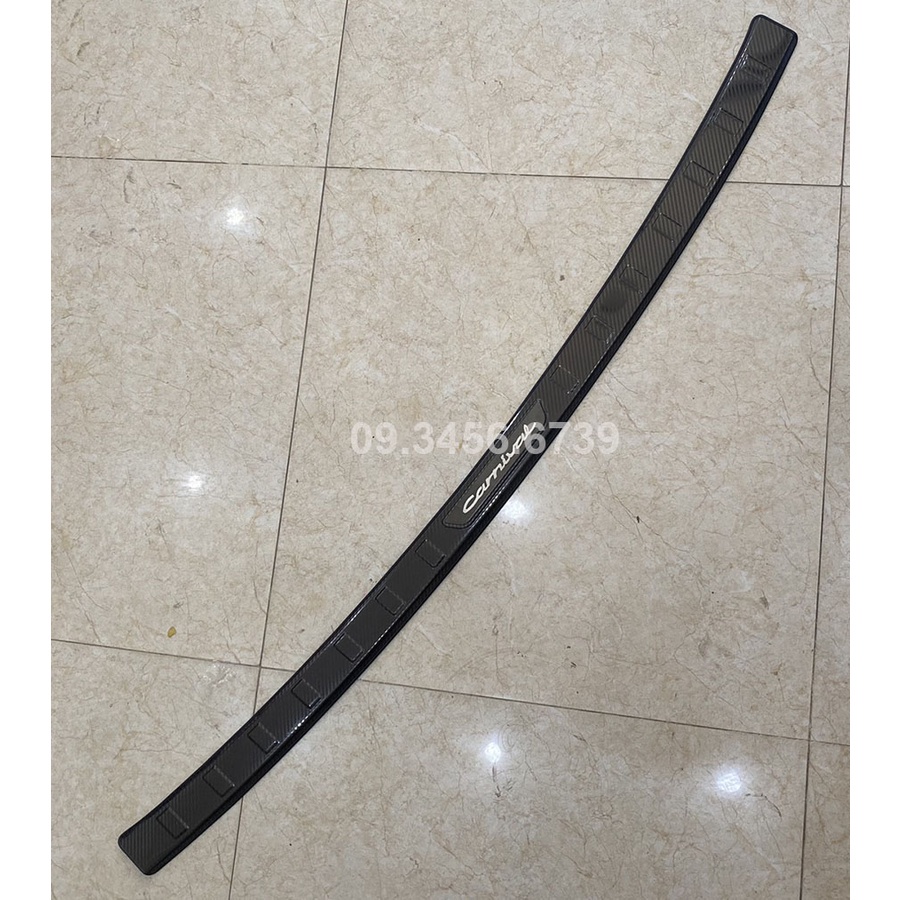 Ốp chống trầy bậc cửa, bậc cốp xe Kia Carnival 2021-2022-2023 mẫu carbon thể thao đẹp