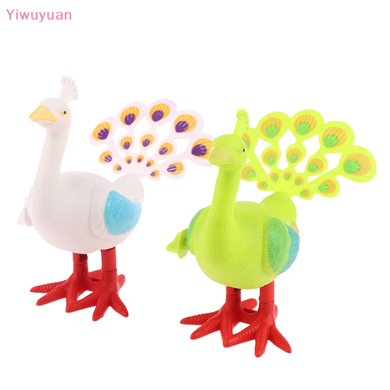 < Yiwuyuan > Đồ Chơi Lên Dây Cót Hình Chim Công Hoạt Hình Dễ Thương Cho Trẻ Em