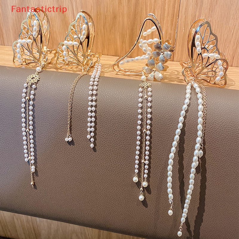 Bộ Kẹp Tóc Kim Loại Màu Vàng Phong Cách Vintage Thanh Lịch Cho Nữ