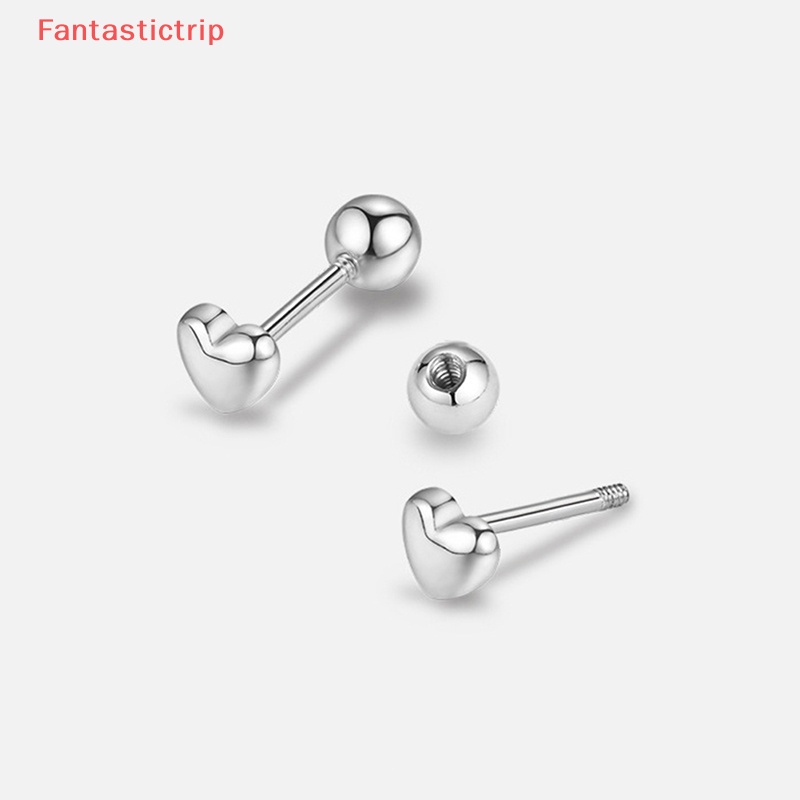 1 Đôi Bông Tai Hình Trái Tim Xoắn Ốc Thời Trang Dành Cho Nữ