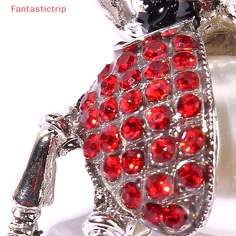 Ghim Cài Áo Hình Bọ Cánh Cứng Đính Đá Nhân Tạo Thời Trang