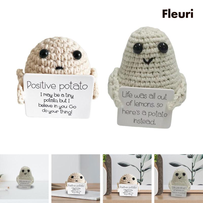 Búp Bê Đan Len Hình Khoai Tây Chiên Dễ Thương Vui Nhộn Để Bàn / Xe Hơi / Văn Phòng