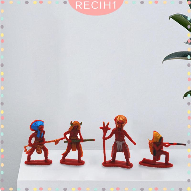 Bộ 4 Mô Hình Cao Bồi Dùng Trang Trí Tiểu Cảnh