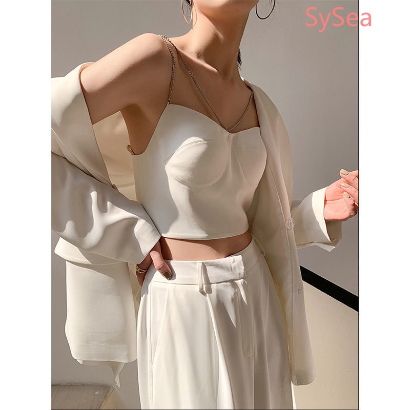 Áo Hai Dây Phối Dây Xích Thiết Kế Quyến Rũ Cho Nữ