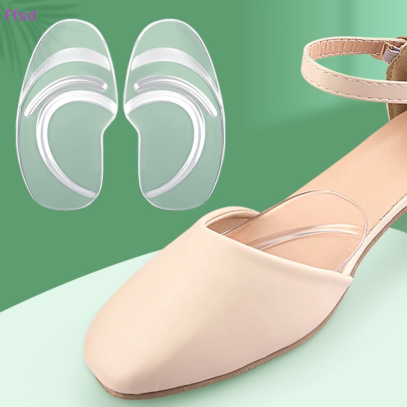 1 Cặp Đệm Lót Giày Chỉnh Hình Giảm Đau Bằng Silicon Gel Mềm Cho Nữ