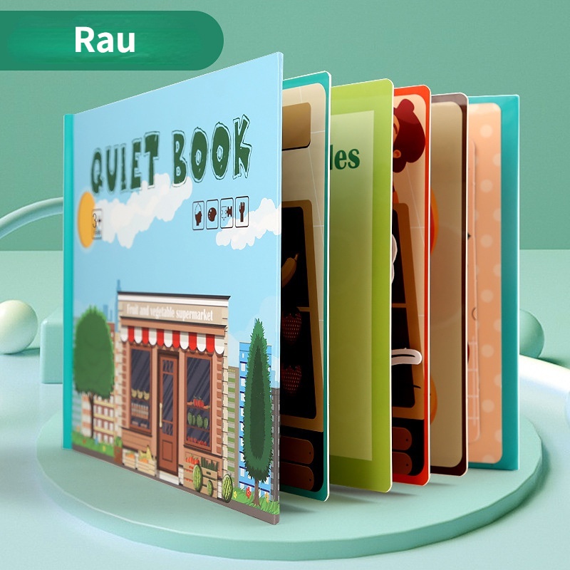 Sách dán hình cho bé QUIET BOOK nhiều chủ đề giúp bé THÔNG MINH - Đồ chơi giáo dục TƯ DUY cho bé - Học Liệu Montessori