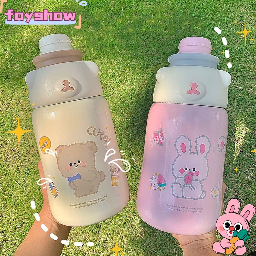 Bình Nước Giữ Nhiệt Dung Tích Lớn 1130ML Thiết Kế Dễ Thương Kèm Ống Hút Tiện