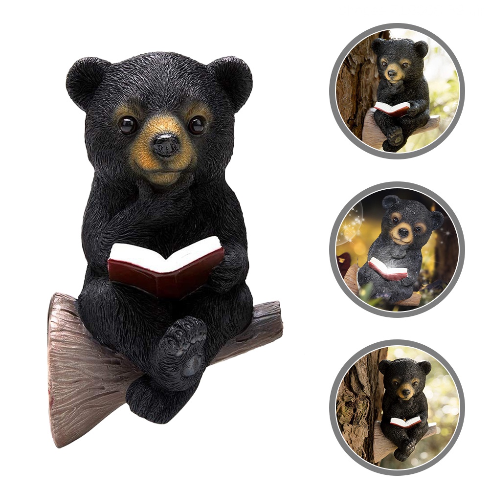 Mô Hình Gấu Phát Sáng Trong Bóng Tối Trang Trí Sân Vườn