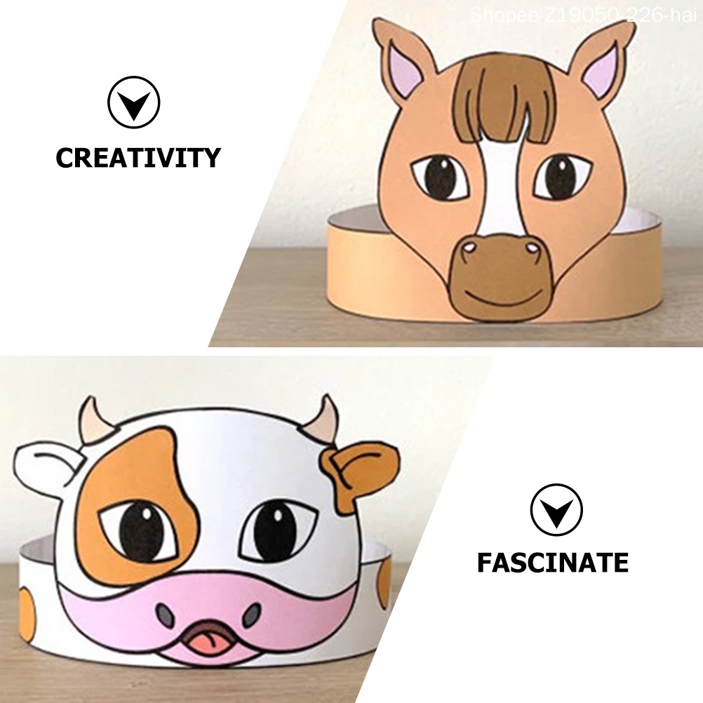 Bộ 12 Mũ Đội Hình Thú Ngộ Nghĩnh Cho Bé